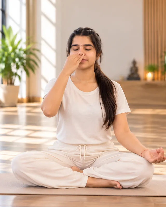 Alternate-nostril breathing