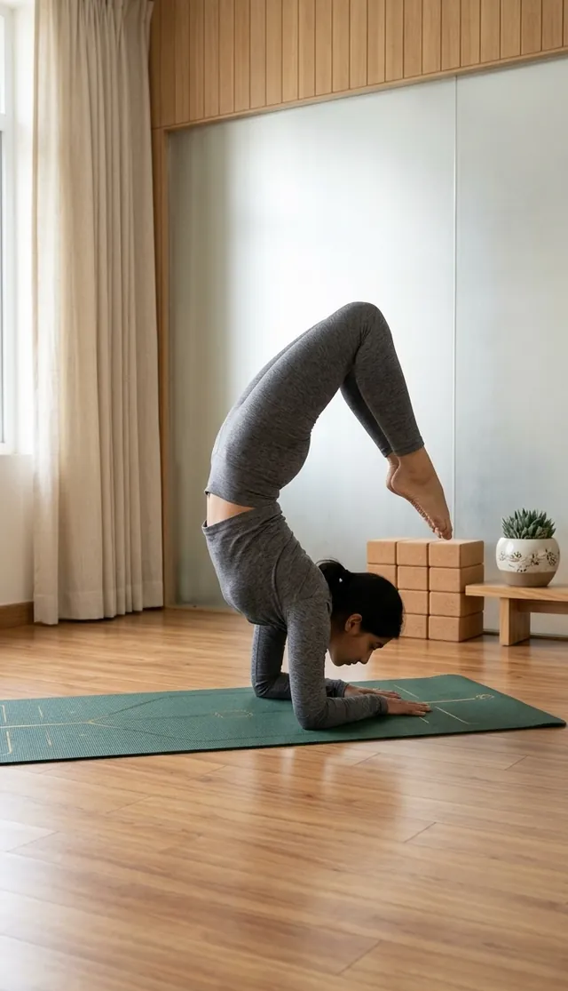 Forearm stand backbend